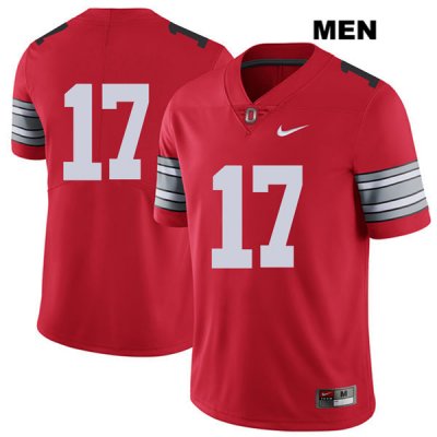 Men's NCAA Ohio State Buckeyes Alex Williams #17 College Stitched 2018 Spring Game No Name Authentic Nike Red Football Jersey RZ20C03PT